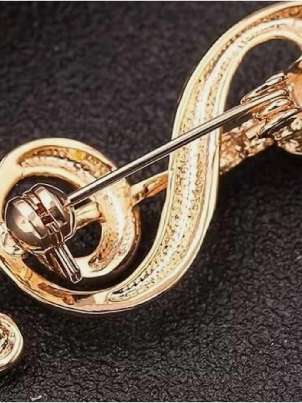 Music Note & Microphone Brooch - Picture 2 of 3